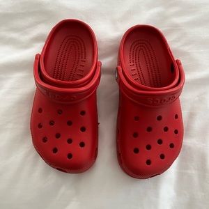 Boys red crocs